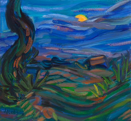Cypress Moon, 24x26 inches